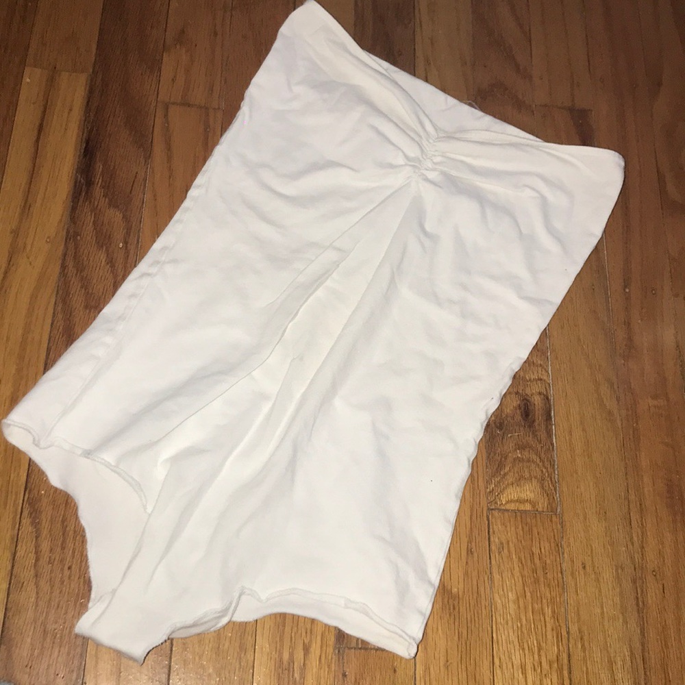 White Strapless American Apparel Body suit!